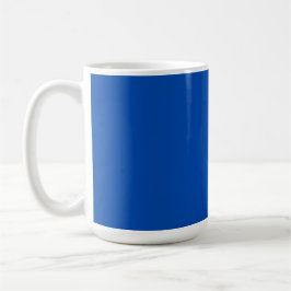 Caneca De Café Cor Sólido Azul Cobalto | Clássico | Elegante