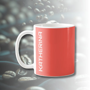 Caneca De Café Cor Sólido Laranja Sunset Personalizado Clássico