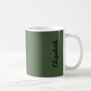 Caneca De Café Cor Sólido Verde da Floresta
