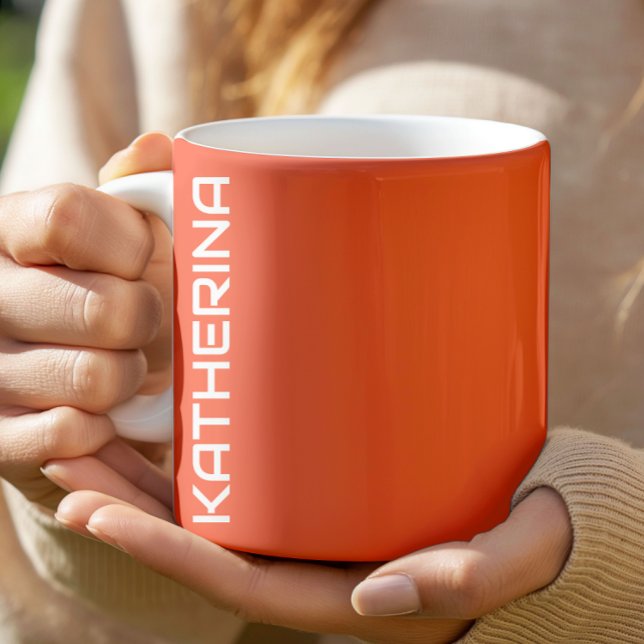 Caneca De Café Cor Sólido Vermelha Fiável | Personalizado Clássic (Criador carregado)