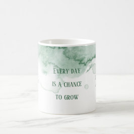 Caneca De Café Cor Verde de Afirmação Personalizada