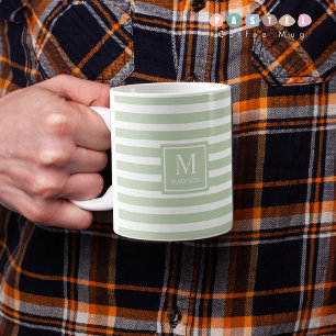 Caneca De Café Cor verde-oliva Sólida Pastel-claro