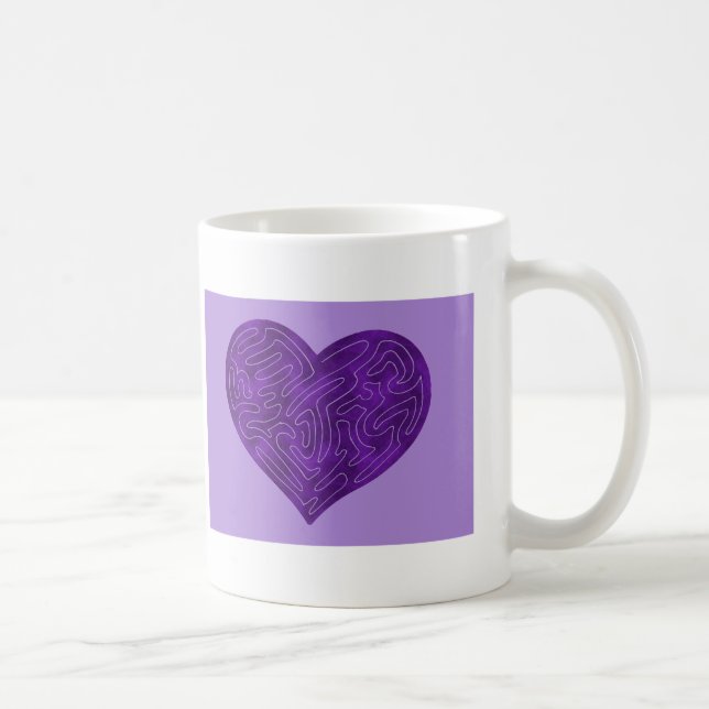 CANECA DE CAFÉ CORAÇÃO A-MAZE-ING (PURPLE) (Direita)