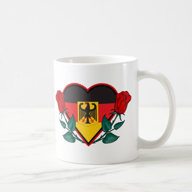 Caneca De Café Coração Alemanha (Direita)
