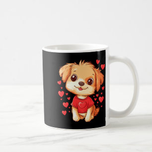 Caneca De Café Coração Amante de Cães Garotas Dia dos Namorados M