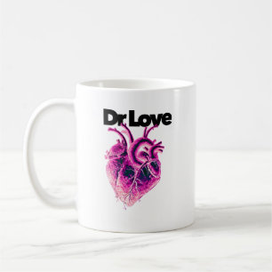 Caneca De Café Coração Anatômico Íman cor-de-rosa roxo néon elétr