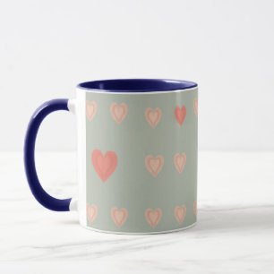 Caneca de Café Coração Azul