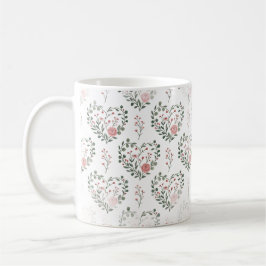 Caneca De Café Coração botânico do dia dos namorados