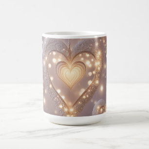 Caneca De Café Coração Cheio de Luz