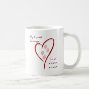 Caneca De Café Coração Chow Chow Pertence