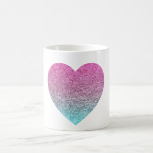 Caneca De Café Coração Colorido da Gliteria