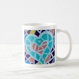 Caneca De Café Coração colorido para algum dia…