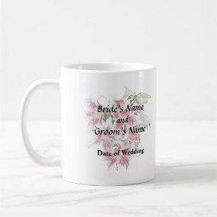 Caneca De Café Coração com Lírios Stargazer