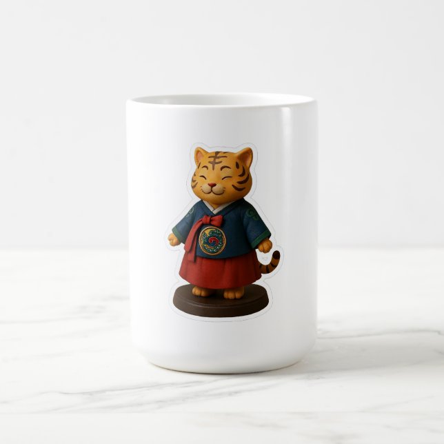 Caneca De Café Coração Coreana de Hanbok (Centro)