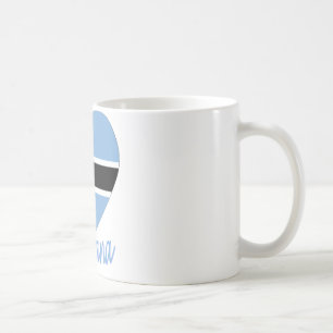 Caneca De Café Coração da bandeira de Botswana