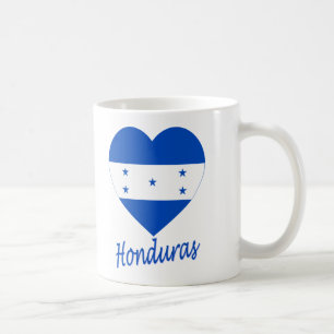Caneca De Café Coração da bandeira de Honduras