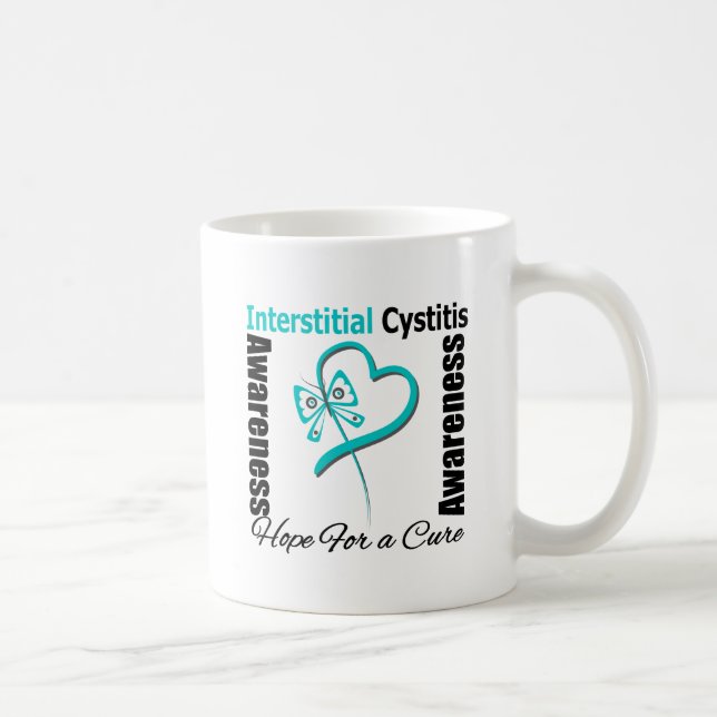 Caneca De Café Coração da Borboleta - Cistite Intersticial (Direita)