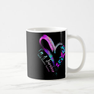 Caneca De Café Coração da borboleta Eu sou um Sobrevivente, Preve
