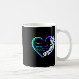 Caneca De Café Coração Da Borboleta Sou Um Sobrevivente Prevenção