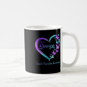 Caneca De Café Coração Da Borboleta Sou Um Sobrevivente Prevenção