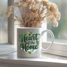 Caneca De Café Coração da Casa | Mug de Nome Personalizado