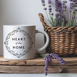 Caneca De Café Coração da Casa | Mug de Nome Personalizado