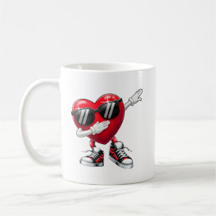 Caneca De Café Coração Dabbing Amor Legal Dia dos Namorados