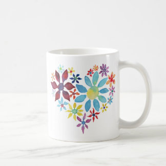 Caneca De Café Coração das Flores