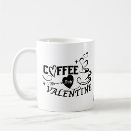Caneca De Café Coração de Amante de Café Personalizado com Seta d