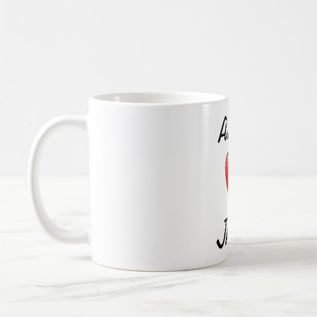Caneca De Café Coração de Amor (Esquerda)