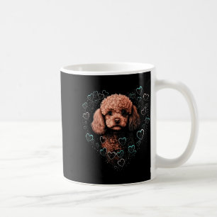 Caneca De Café Coração de Amor de Poodle Toy para o Dia dos Namor
