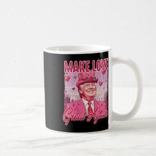 Caneca De Café Coração de Amor do Dia dos Namorados Trump Engraça