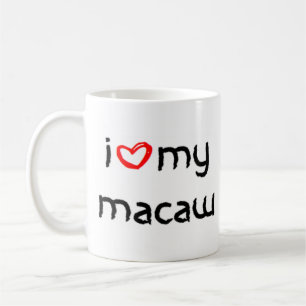 Caneca De Café coração de arara