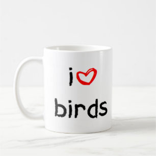 Caneca De Café coração de aves