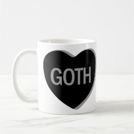 Caneca De Café Coração de Bala - Gótico