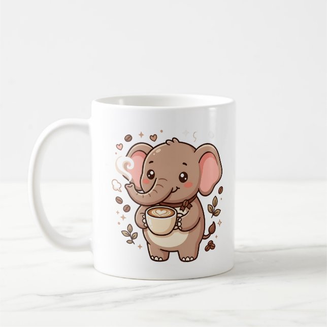 Caneca de Café Coração de Elefante Latte (Esquerda)