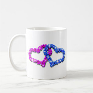 Caneca De Café Coração de Flores – Design Floral de Amor Romântic