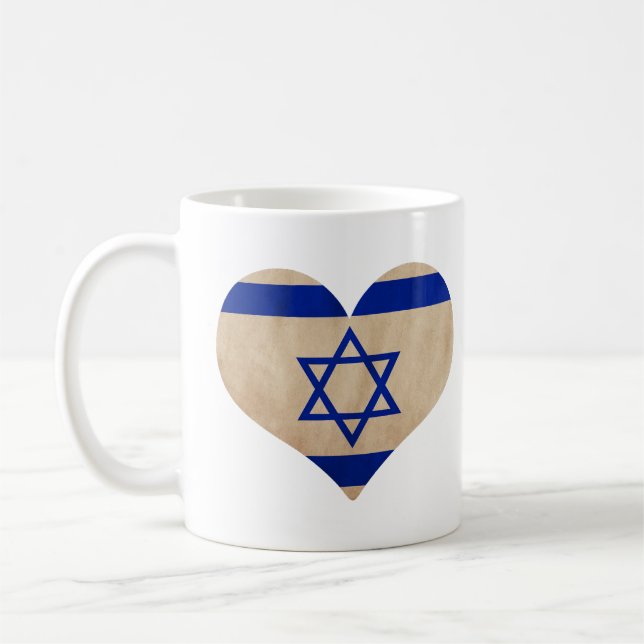 Caneca De Café Coração de Israel (Esquerda)