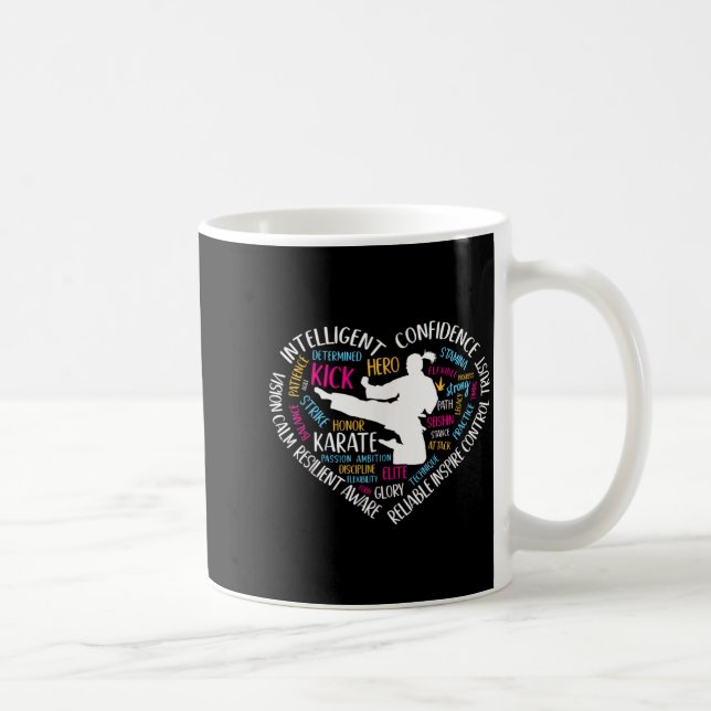 Caneca De Café Coração de Karatê para Meninas Adolescentes Mulher (Direita)