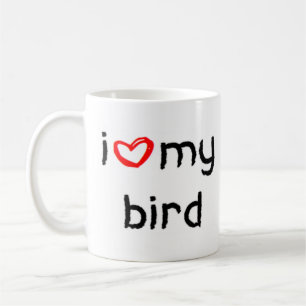 Caneca De Café coração de pássaro