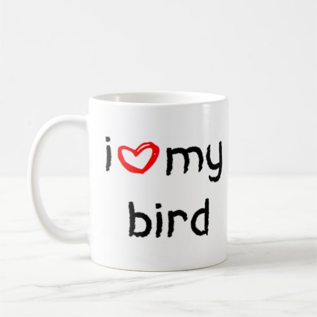 Caneca De Café coração de pássaro (Esquerda)
