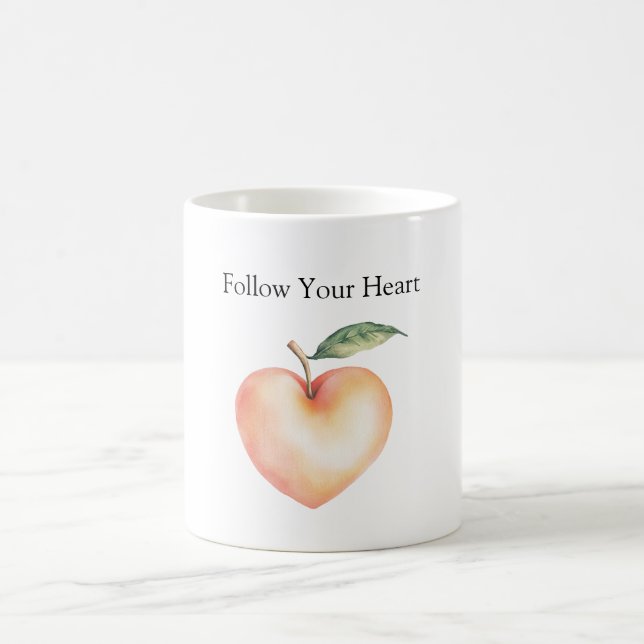 Caneca De Café Coração de Pêssego (Centro)