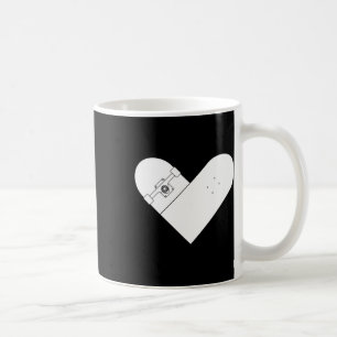 Caneca De Café Coração de Skate - Fim de Semana de Skate Alegre