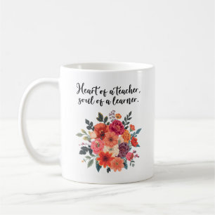 Caneca De Café Coração de um professor, alma de um aprendiz