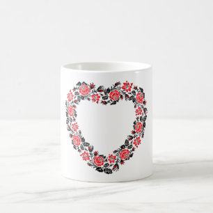 Caneca De Café Coração do Dia de os namorados cruz do símbolo