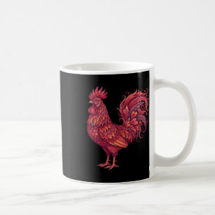 Caneca De Café Coração do Dia dos Namorados de Frango Para Agricu
