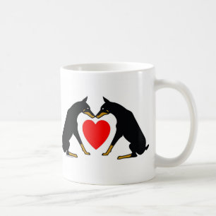 Caneca De Café Coração do Doberman