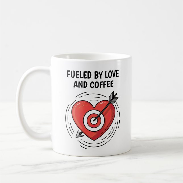 Caneca De Café Coração e Flecha (Esquerda)