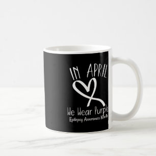 Caneca De Café Coração Em Abril Vestimos Consciência da Epilepsia