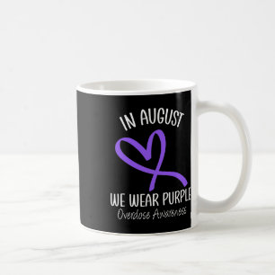 Caneca De Café Coração Em agosto Vestimos Consciência da Sobredos
